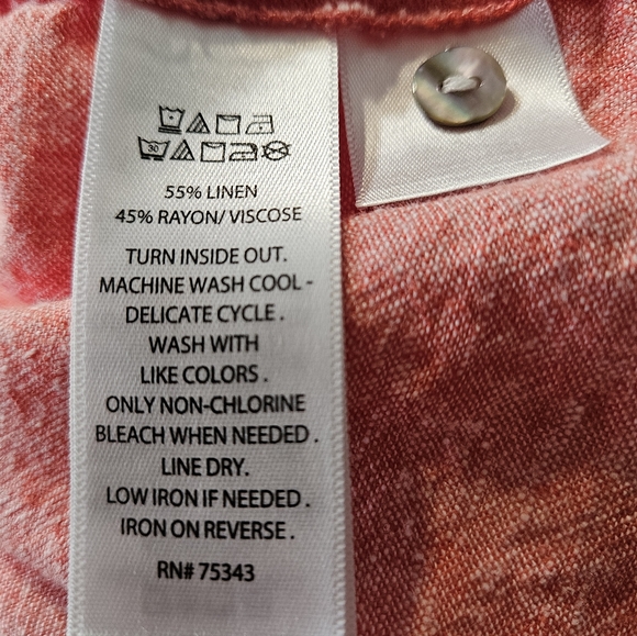 Tahari Linen Top, Size 2X - Picture 6 of 6